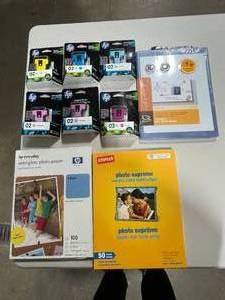 lot 133 image: Lot of HP Ink Cartridges and Photo Paper