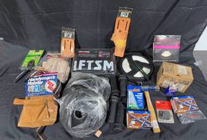 lot 252 image: Mixed Lot of Handyman Tools and Accessories Including Wrenches and Holsters