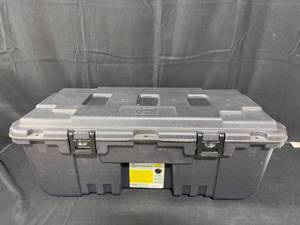 lot 257 image: Plano XXL Storage Trunk with Wheels - Heavy Duty Plastic