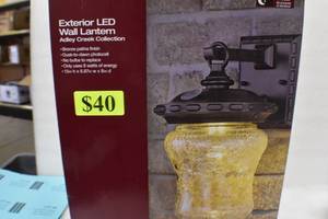 lot 6 image: Exterior LED wall lantern