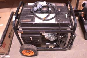 lot 63 image: WEN DF1100T 11,0008,300-Watt 120V240V Dual Fuel Gasoline and Propane Powered Electric Start Portable Generator with Wheel Kit