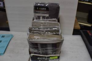 lot 13 image: 4 colors of drapery panels & 1 blackout Back tab panel