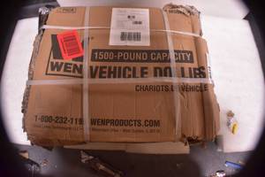lot 51 image: WEN 73017T 3000-Pound Capacity Vehicle Dollies with Brakes, Two Pack