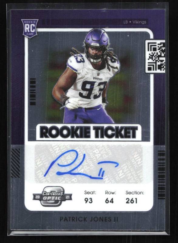 lot 203 image: 2021 Contenders Optic Autograph Patrick Jones II Rookie #173