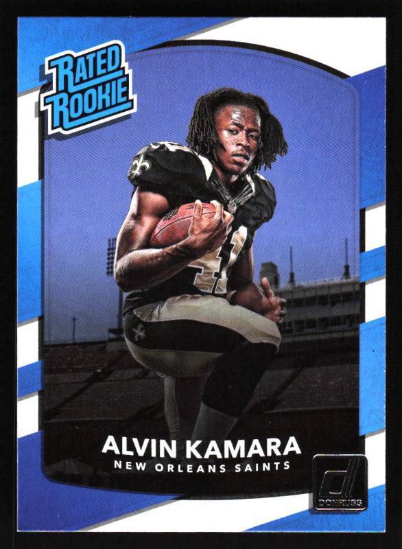 lot 112 image: 2017 Donruss Alvin Kamara Rookie #349