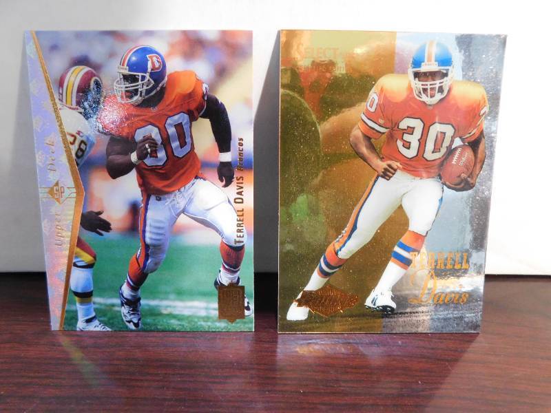 lot 119 image: (2) 1995 Terrell Davis Rookies - SP & Select Certified