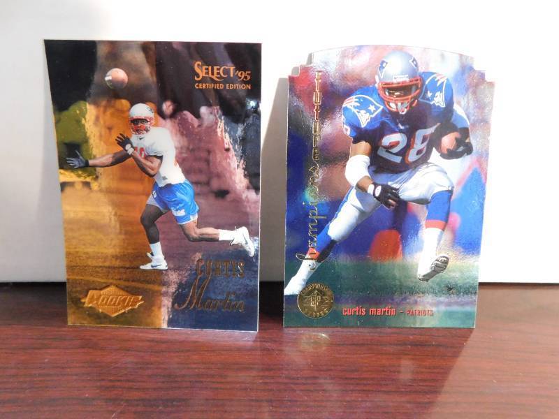 lot 120 image: (2) 1995 Curtis Martin Rookies - Select Certified & SP Championship Die Cut