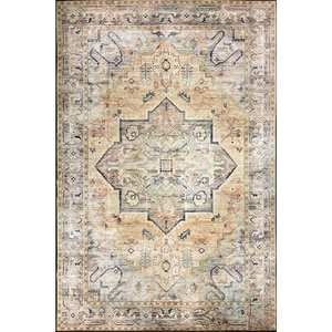 lot 52 image: (2) MSI Boston 60 in. x 84 in. Beige Polyester Cotton Geometric Indoor Area Rug