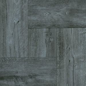 lot 16 image: TrafficMaster Grey Wood Parquet 3 MIL x 12 in. W x 12 in. L Peel and Stick Water Resistant Vinyl Tile Flooring (450 sq.ft)