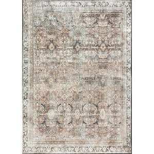 lot 55 image: (2) MSI Ginger 60 in. x 84 in. Beige Polyester Cotton Abstract Indoor Area Rug