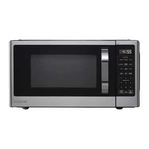 lot 74 image: Vissani 1.1 cu. ft. Countertop Microwave in Fingerprint Resistant Stainless Steel