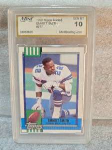 lot 174 image: Mint Gem 10 1990 Topps Traded Emmitt Smith Rookie #27T