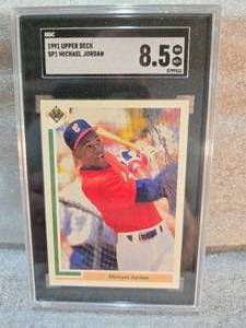 lot 179 image: SGC 8.5 1991 Upper Deck SP1 Michael Jordan Rookie