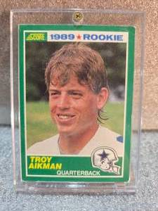 lot 186 image: 1989 Score Troy Aikman Rookie #270