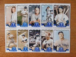 lot 194 image: 2007 Topps Mickey Mantle Life in Baseball (10) Card Set