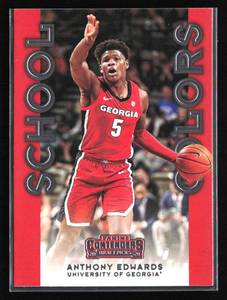 lot 136 image: 2020 Contenders Draft School Colors Anthony Edwards Rookie