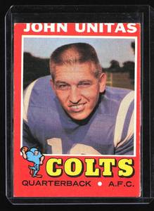 lot 150 image: 1971 Topps John Unitas #1