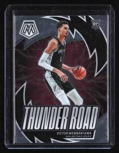 lot 151 image: 2023 Mosaic Thunderbolt Victor Wembanyama Rookie #8