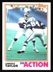 lot 164 image: 1982 Topps In Action Lawrence Taylor Rookie #435