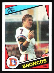 lot 166 image: 1984 Topps John Elway Rookie #63
