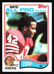 lot 168 image: 1982 Topps Ronnie Lott Rookie #486
