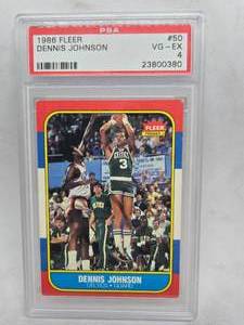 lot 278 image: PSA 4 1986 Fleer Dennis Johnson #50