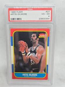 lot 277 image: PSA 4 1986 Fleer Artis Gilmore #37