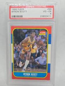 lot 281 image: PSA 4 1986 Fleer Byron Scott Rookie #99
