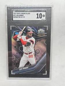 lot 272 image: SGC 10 Gem 2023 Topps Chrome Black Refractor Luis Robert #21 Serial #32199