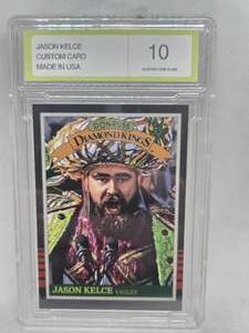 lot 274 image: Custom Card Slabs 10 Jason Kelce Donruss Diamond Kings Made in USA