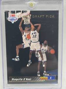 lot 225 image: 1992 Upper Deck #1 NBA Draft Pick Shaquille ONeal #1 SP