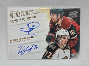 lot 234 image: 2012 Panini Prime Signatures Dual Jason Zucker & Kris Foucault Serial #2525