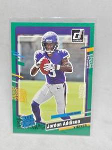 lot 238 image: 2023 Donruss Green Press Proof Jordan Addison Rookie #368