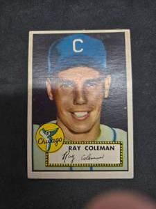 lot 215 image: 1952 Topps Baseball Ray Coleman #211