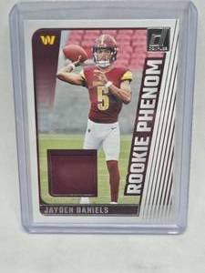 lot 242 image: 2024 Donruss Rookie Phenom Jersey Jayden Daniels Rookie