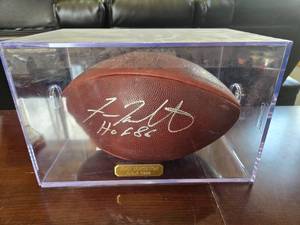 lot 78 image: Fran Tarkenton Full Size Autographed Football With Display Case