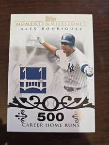 lot 84 image: 2008 Topps Alex Rodriguez Jersey Relic Card #MR-AR