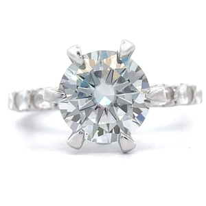 Luxurious 3 Carat Round Brilliant Moissanite Pav�Ring w Report VIDEO