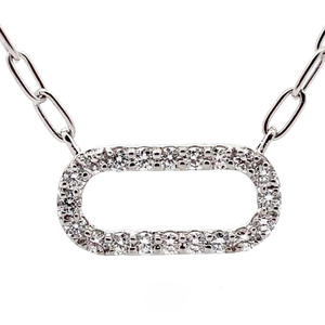 NEW Glamorous 1.25 Carat Pav�Diamond Paperclip Chain Necklace