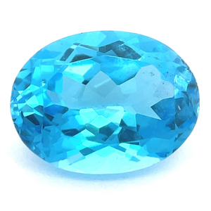 12.34 Carat London Blue Topaz Oval Faceted Cut