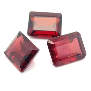 9.20 Carat Garnet Standard 9x7mm Emerald Cut - Set of 3 Loose Stones