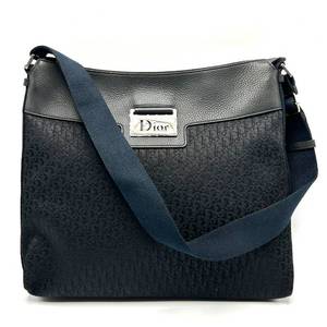 Christian Dior Black Trotter Canvas x Leather Crossbody Bag - Pre-Owned Retail $1,200