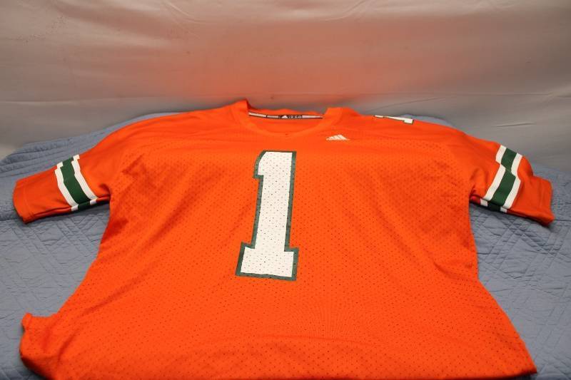 lot P-209 image: XXL Adidas Orange Team Jersey with Number 1