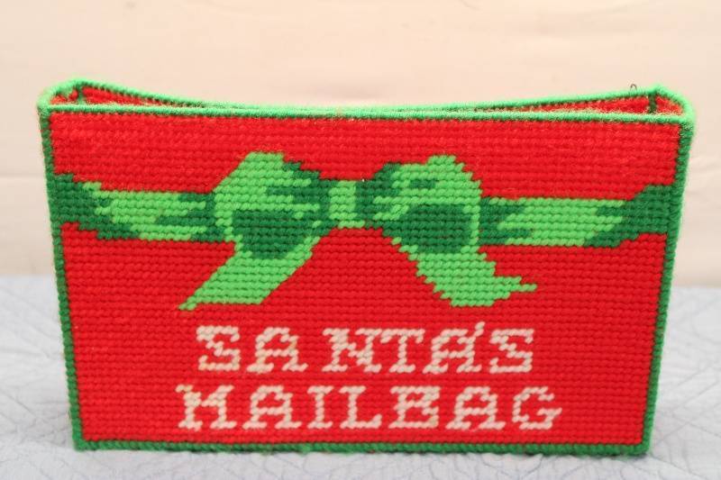 lot P-302 image: Christmas Storage Box with Santa Doll and Decorative Mailbag