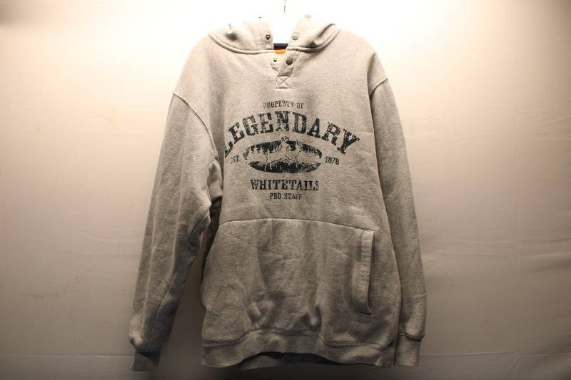 lot P-365 image: Legendary Whitetails Hooded Sweatshirt - Size LG - Gray