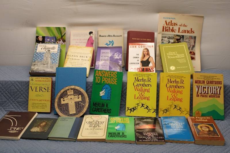 lot 357 image: Collection of Vintage and Religious Books Including Todays Etiquette and Biblical References