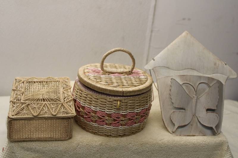 lot 365 image: Set of 3 Handcrafted Woven Baskets - Decorative and Functional
