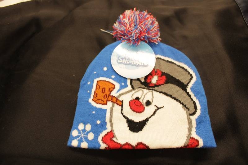 lot 629 image: Set of 3 Winter Beanies with Characeter Designs and Pom Poms