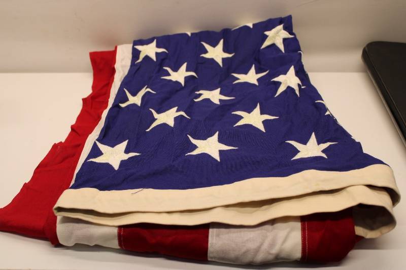 lot 637 image: Vintage American Flag Bunting - Made in USA