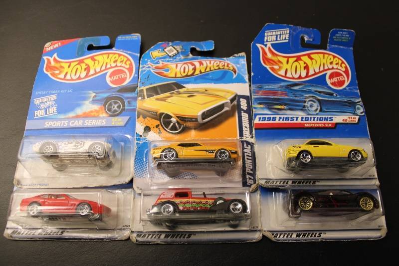 lot 647 image: Lot of 5 Hot Wheels Cars including Sports Car Series and First Editions